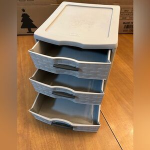 Gray 3-Drawer Storage Organizer
